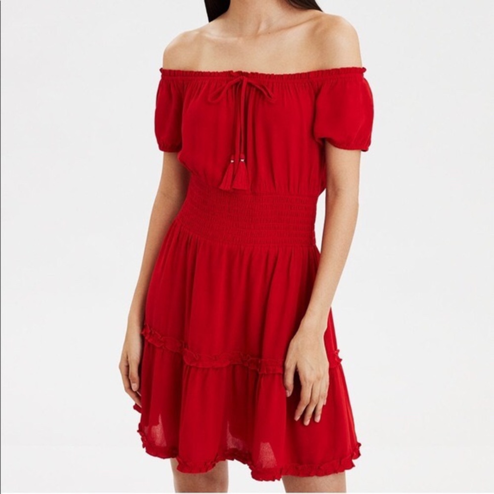 American Eagle Off The Shoulder Babydoll Dress